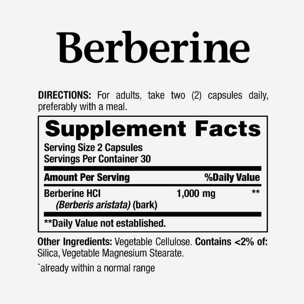 Berberine 1000mg - 60 Capsules