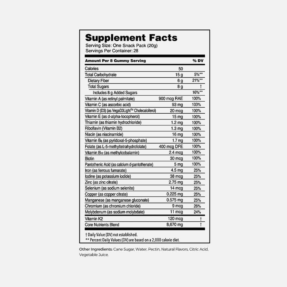 Grüns - Super Greens Multivitamin Gummies - Strawberry 28 Count