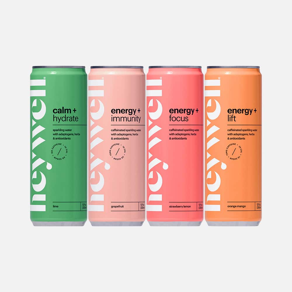 Heywell Adaptogenic Sparkling Water - 12 x 12 fl oz Cans