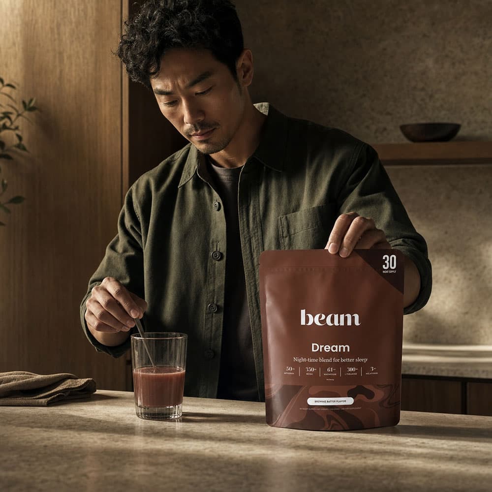 Beam Dream Sleep Powder 30 Servings - Powder Drink Mix - Brownie Batter Flavor