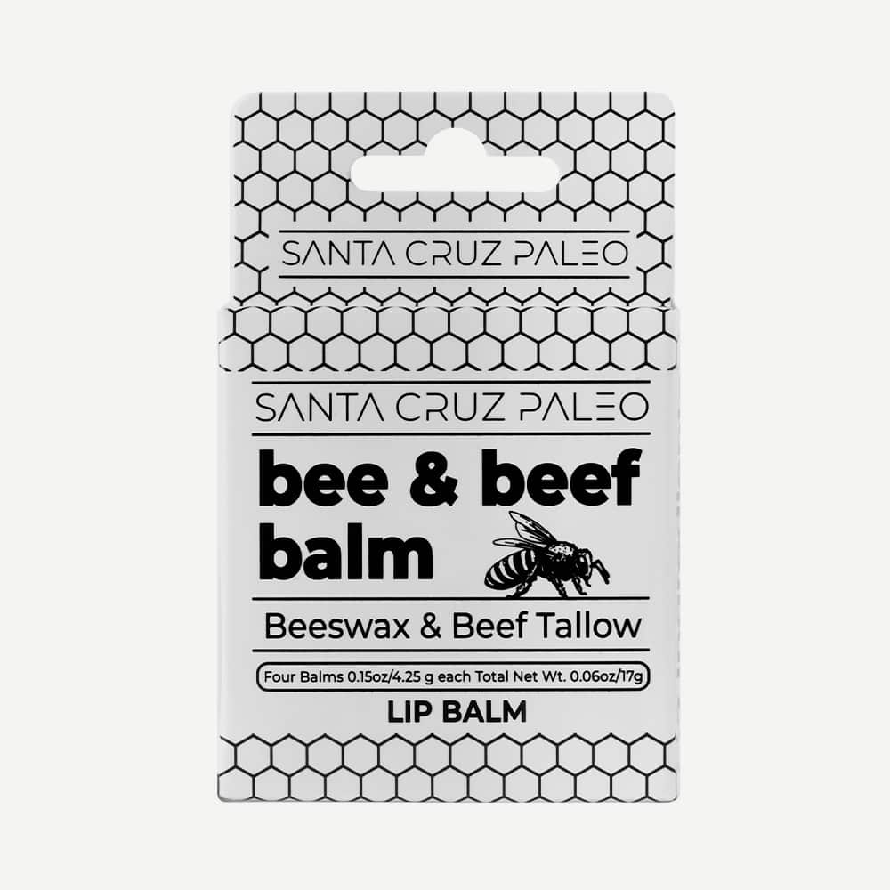 Beef Tallow Beeswax Lip Balm - 1 Tube