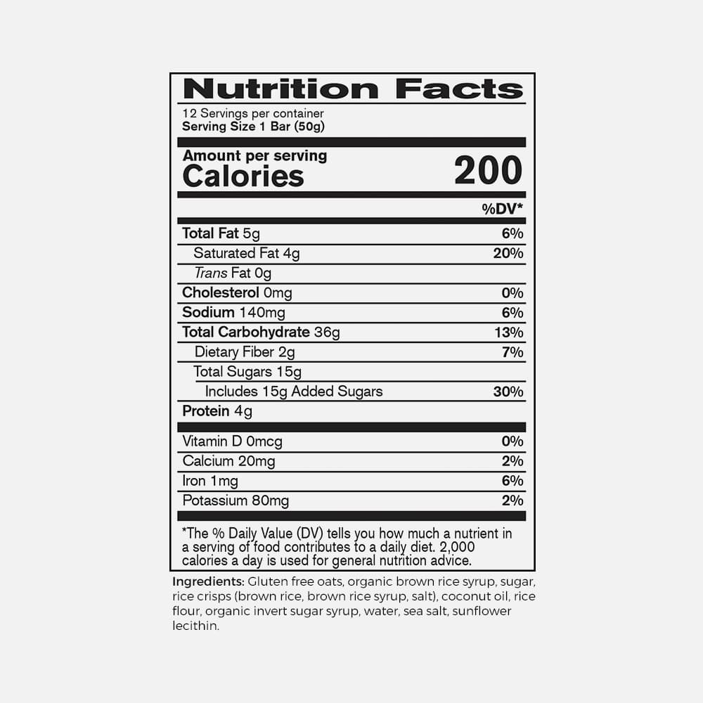 Oat-Based Endurance Go Bar 36g Carbs - 12 Bars