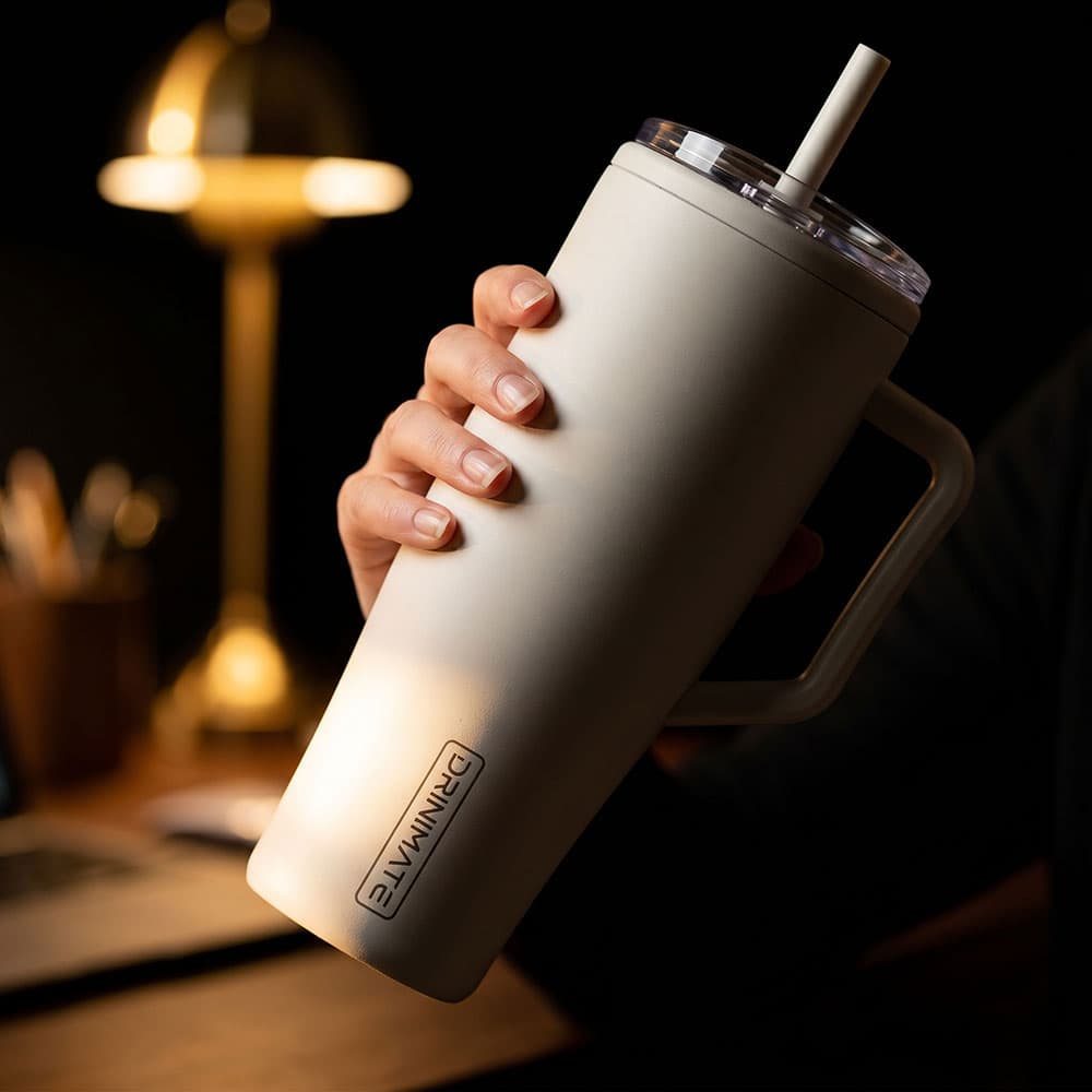 BrüMate Era Insulated Tumbler 40oz (Dune) - Straw & Handle