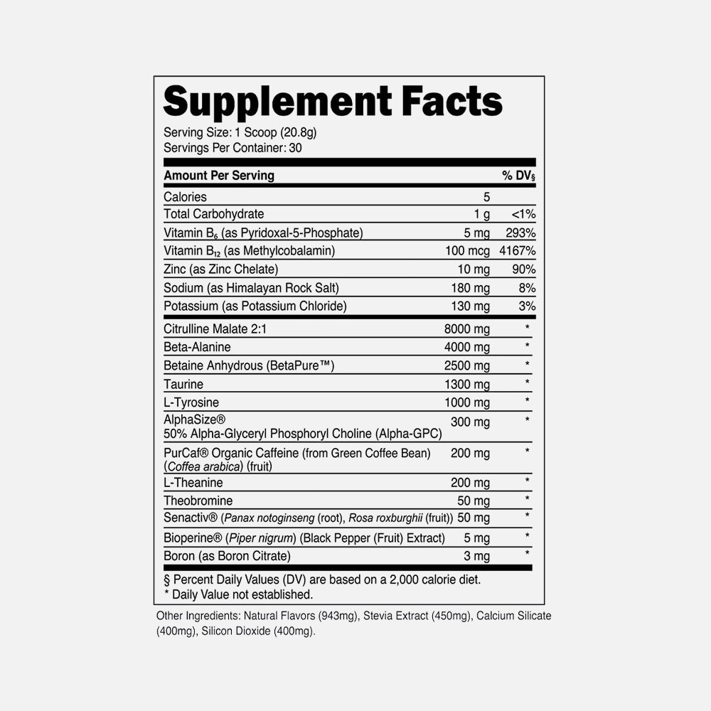 Bulk Pre-Workout Powder - Blue Raspberry