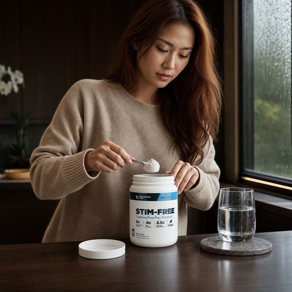 Stim-Free Pre-Workout 23g Powder - Blue Raspberry