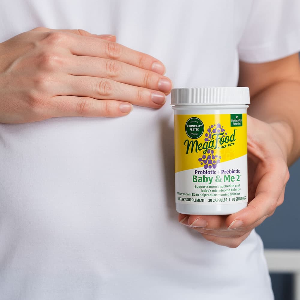 Baby & Me 2, Prenatal Probiotic with Vitamin B6 10 Billion CFU - 30 Capsules