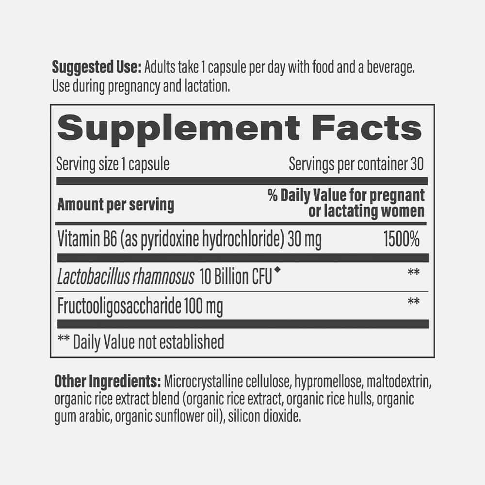 Baby & Me 2, Prenatal Probiotic with Vitamin B6 10 Billion CFU - 30 Capsules