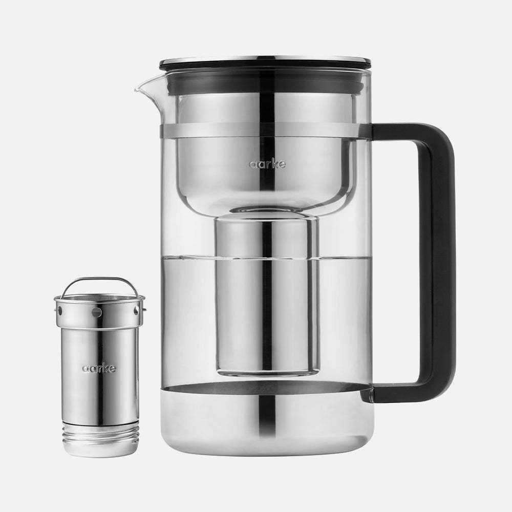 Purifier Large Glass Water Filter Jug with Reusable Cartridge - 2.8L