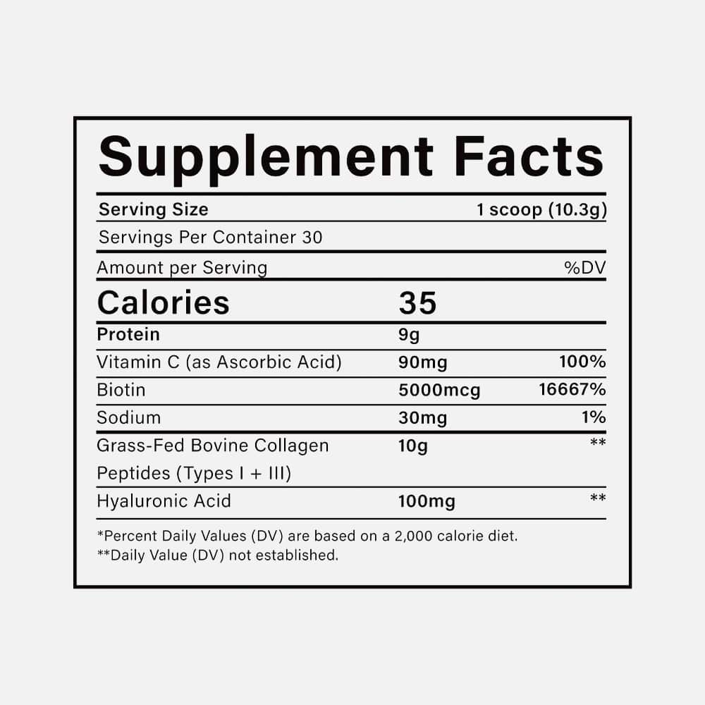 Collagen Peptides Type 1 & 3 with Biotin & Vitamin C - 30 Servings Powder