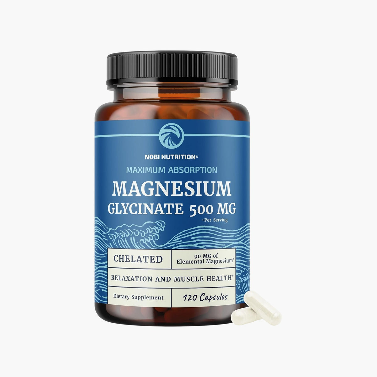 Nobi Nutrition - Magnesium Glycinate 500mg - 120 Capsules