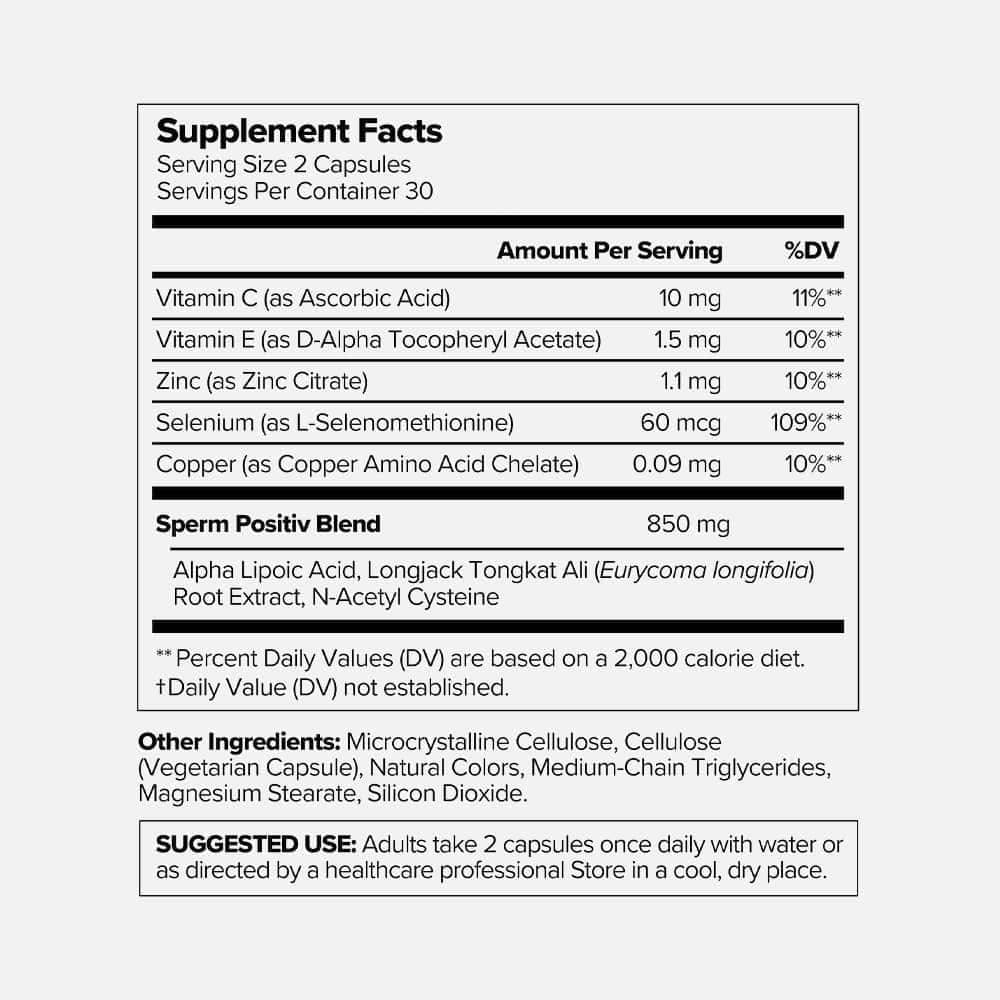 PREGGO Sperm Health Formula - 60 Capsules