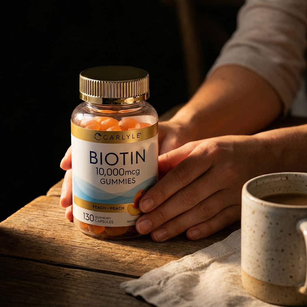 Biotin 10000mcg - 100 Vegan Gummies (Peach Flavor)