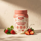 KOS Vegan Protein 20g - 15 Servings Powder (Strawberry & Cream)