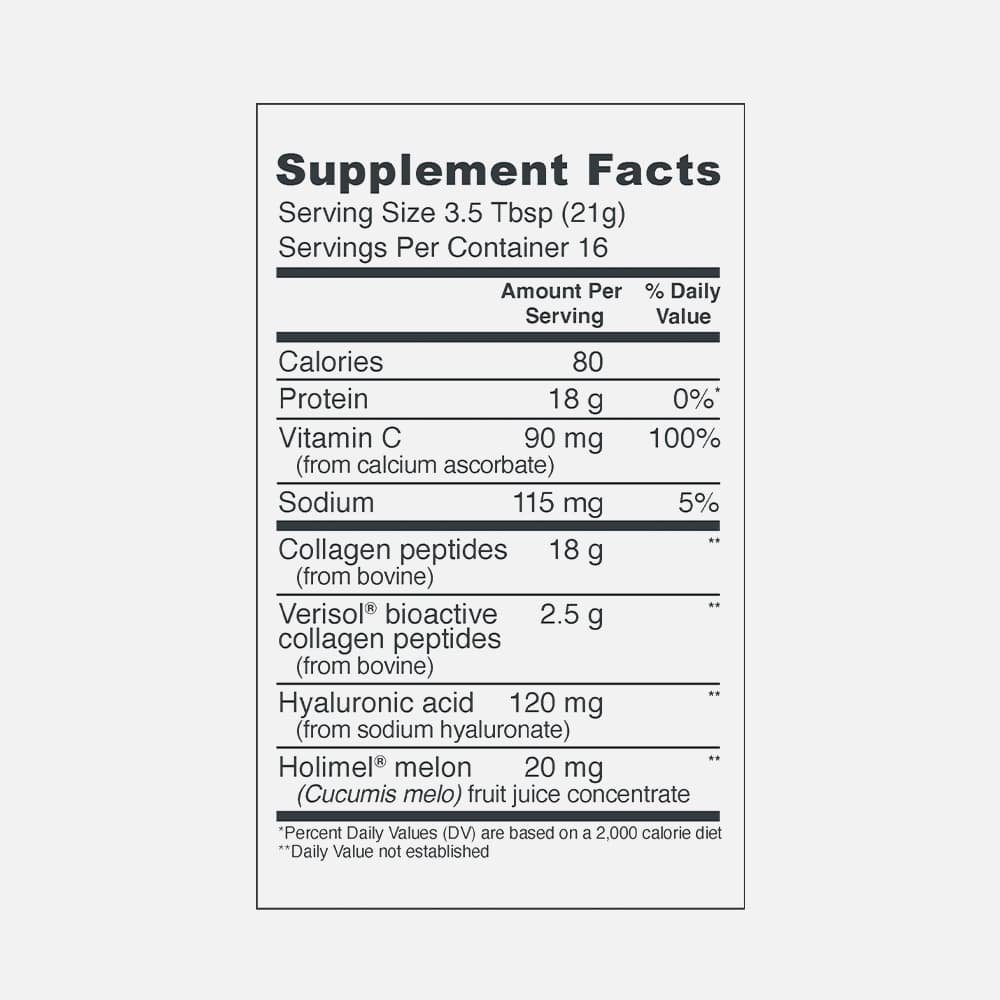 Collagen Peptides 20g with Vitamin C & HA - 11.9oz Powder