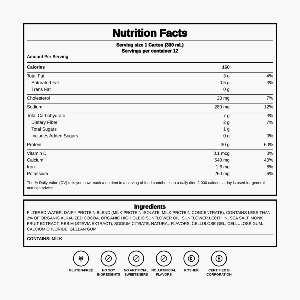 Orgain - 30g High Protein Shake - Chocolate Fudge - 12 x 11 fl oz