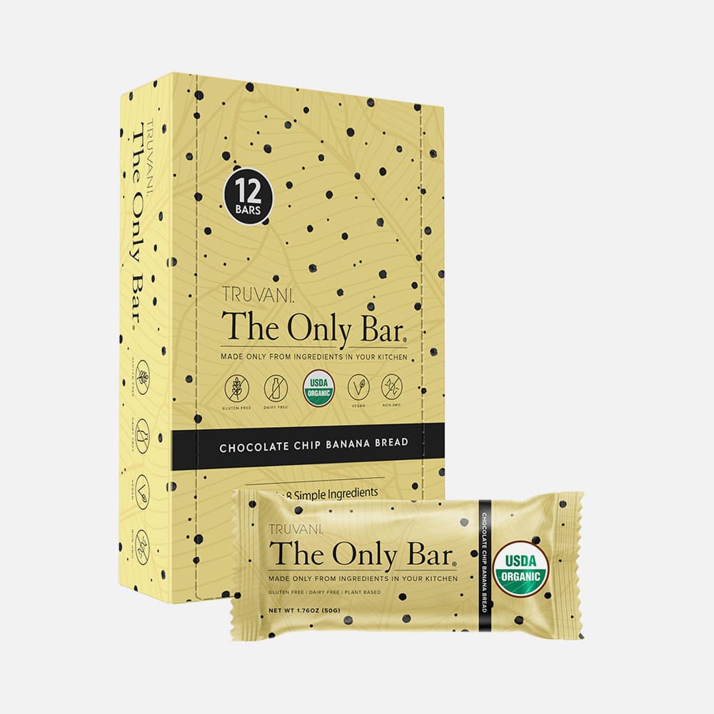 Truvani Organic Snack Bar 5g - 12 Pack (Chocolate Chip Banana Bread)