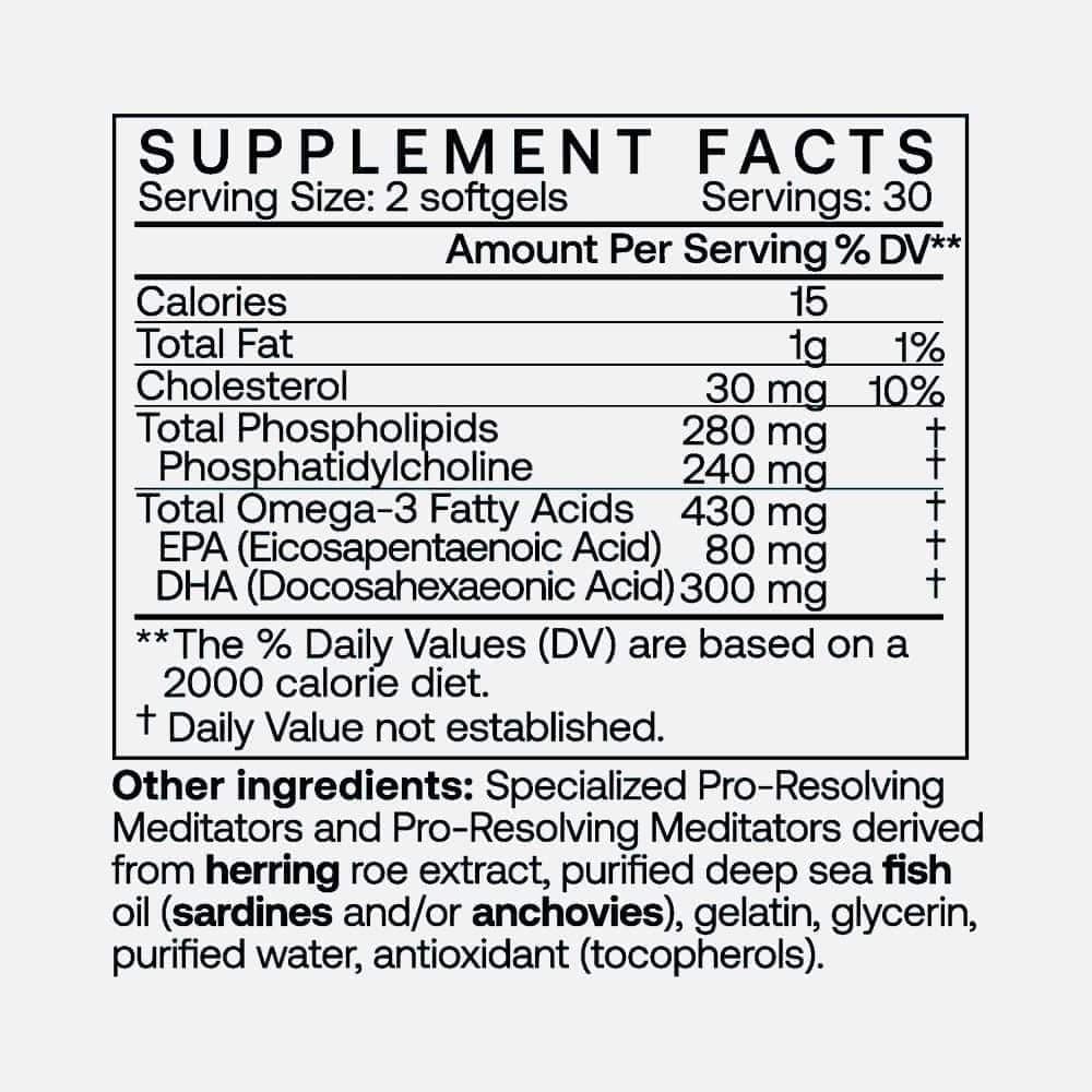 BodyBio Resolvin SPMs 500mg - 60 Softgels