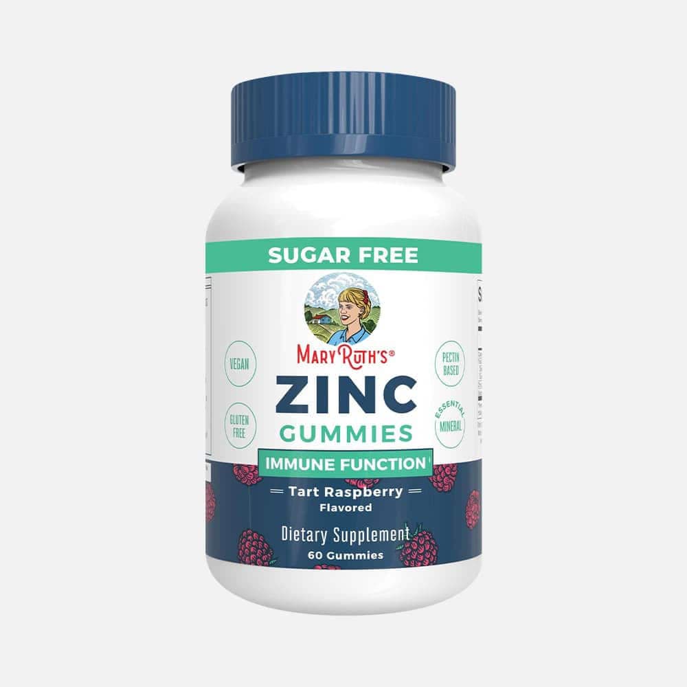 Zinc 10mg - 60 Vegan Gummies (Tart Raspberry)