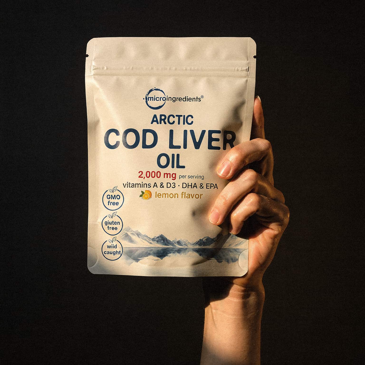 Cod Liver Oil 2000mg - 360 Softgels (Lemon)