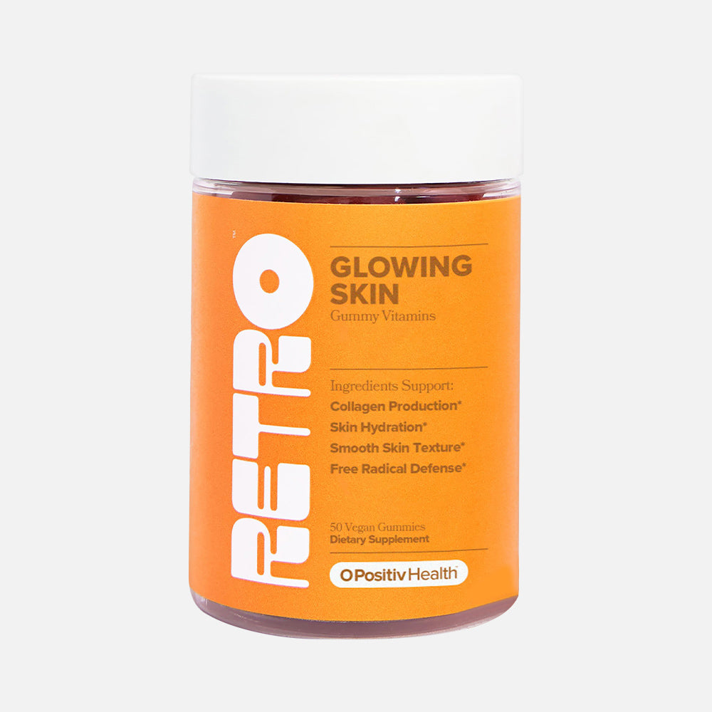 RETRO Glowing Skin, Astaxanthin Vitamin C & E Skin Formula - 50 Gummies