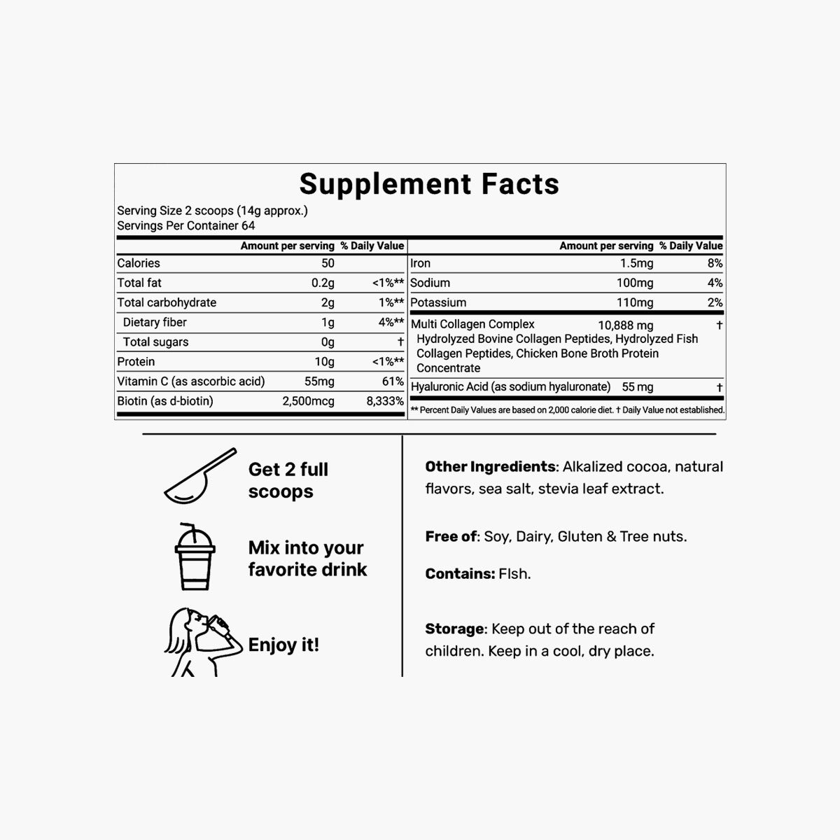 Multi Collagen Peptides - Chocolate