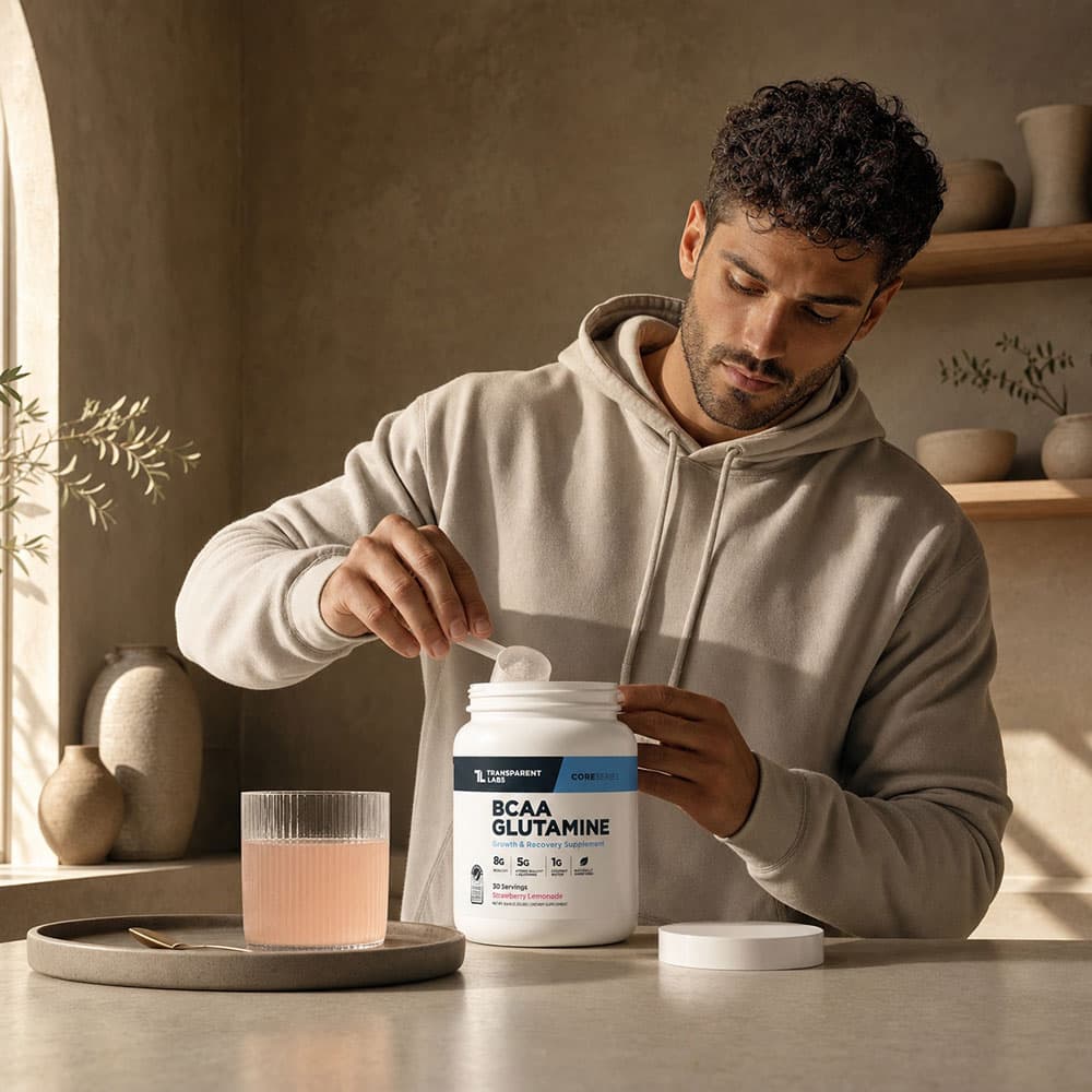 BCAA Glutamine 8000mg Powder - Strawberry Lemonade