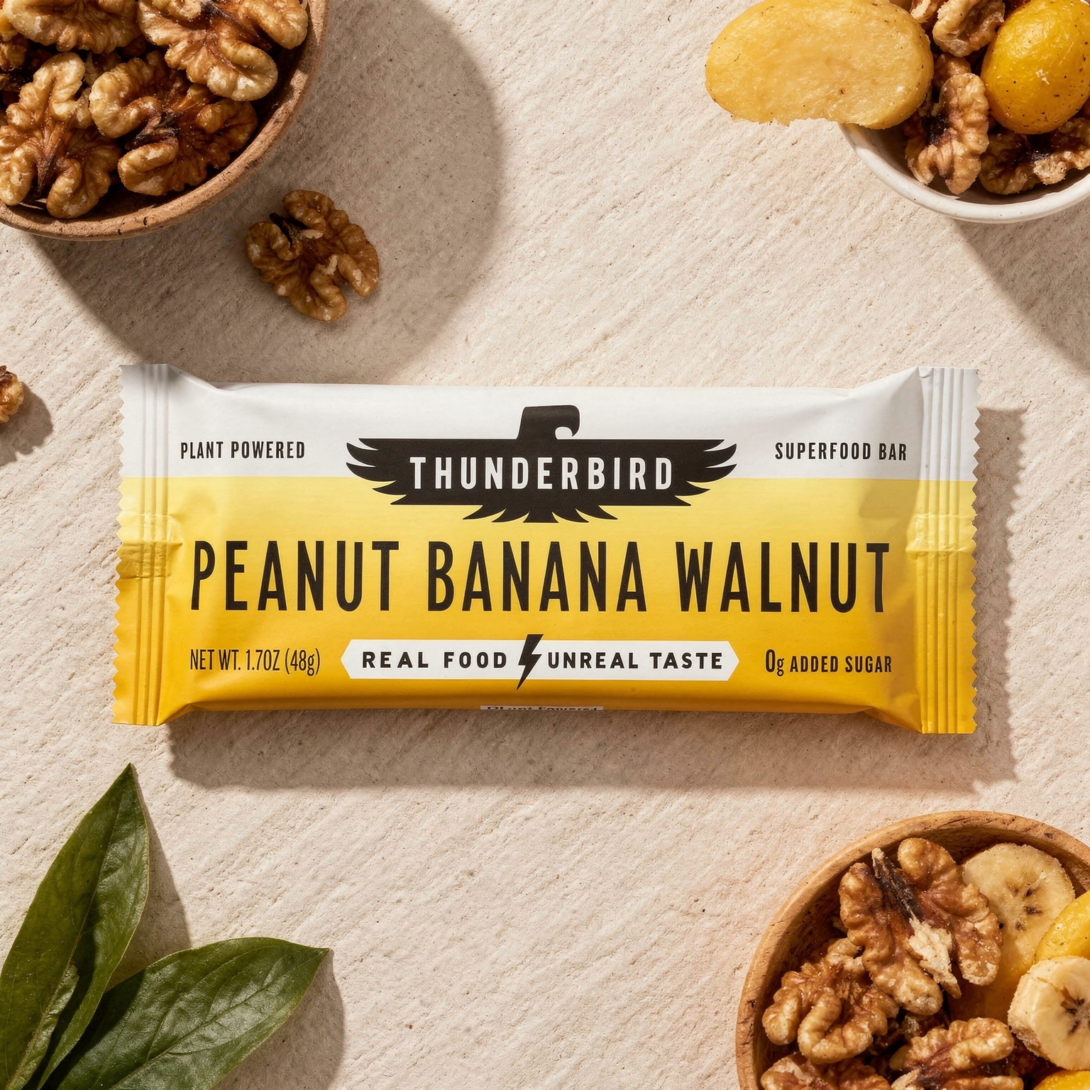 Thunderbird Peanut Banana Walnut Bars - 12 Snack Bars