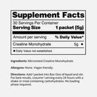 Creatine Monohydrate 5g - 30 Travel Pack Servings