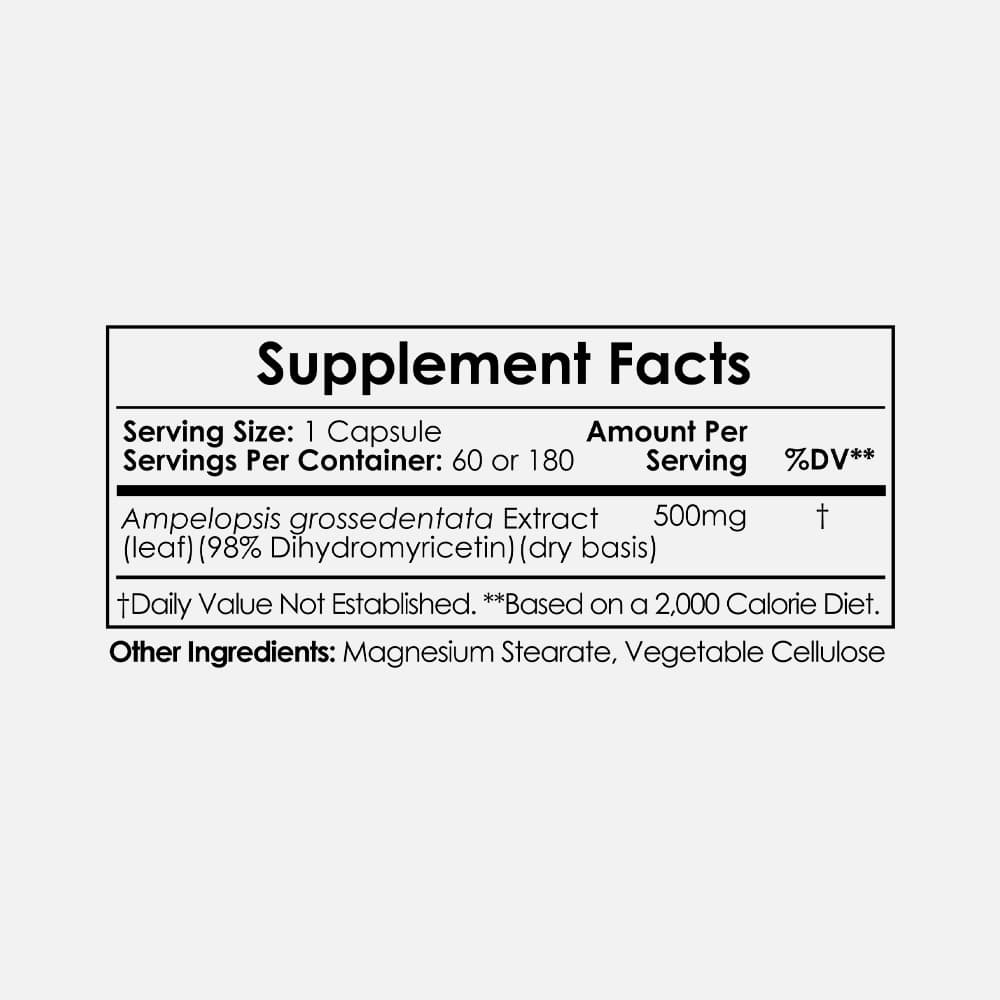 Dihydromyricetin (DHM) 500mg - 60 Capsules