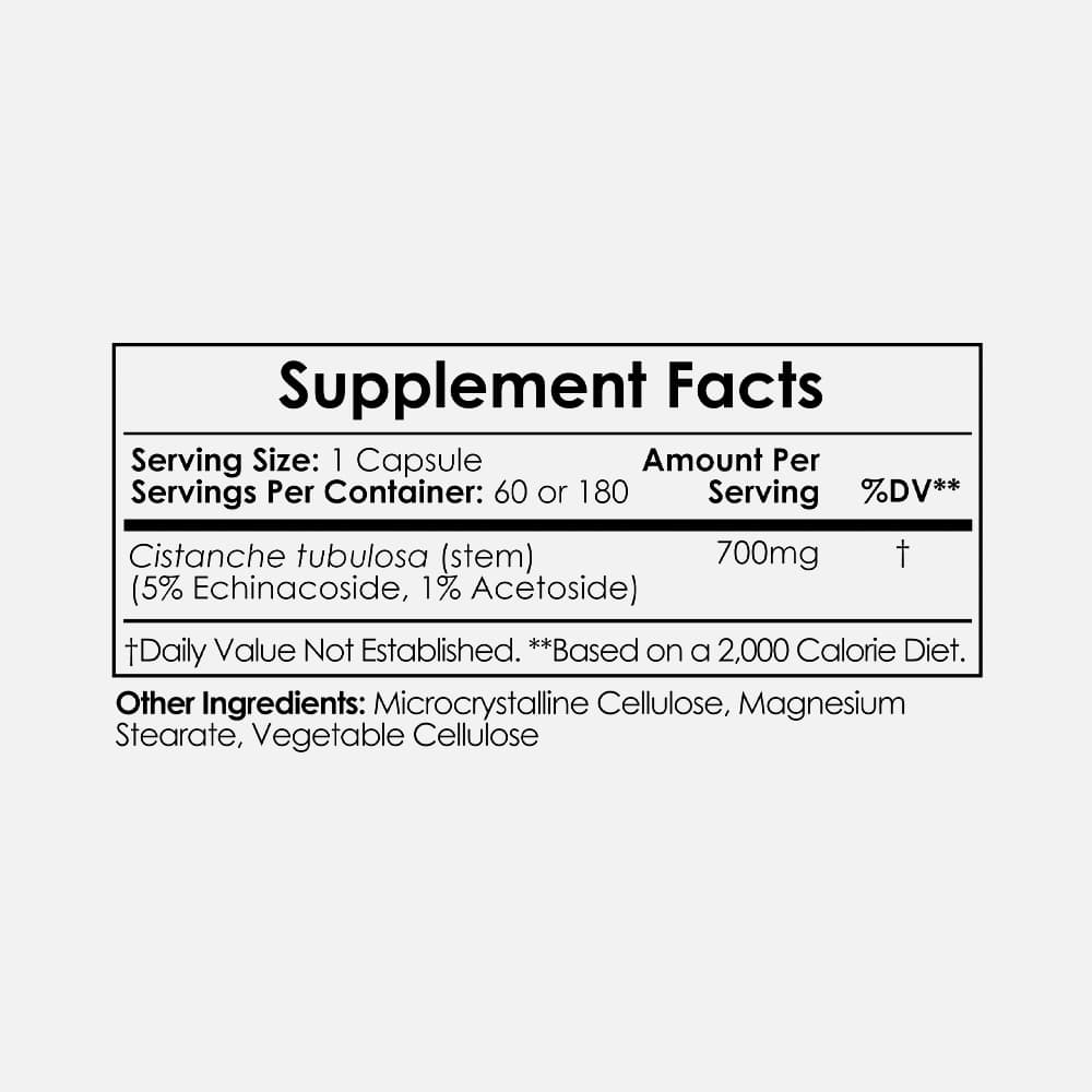 Cistanche Tubulosa 700mg - 60 Capsules