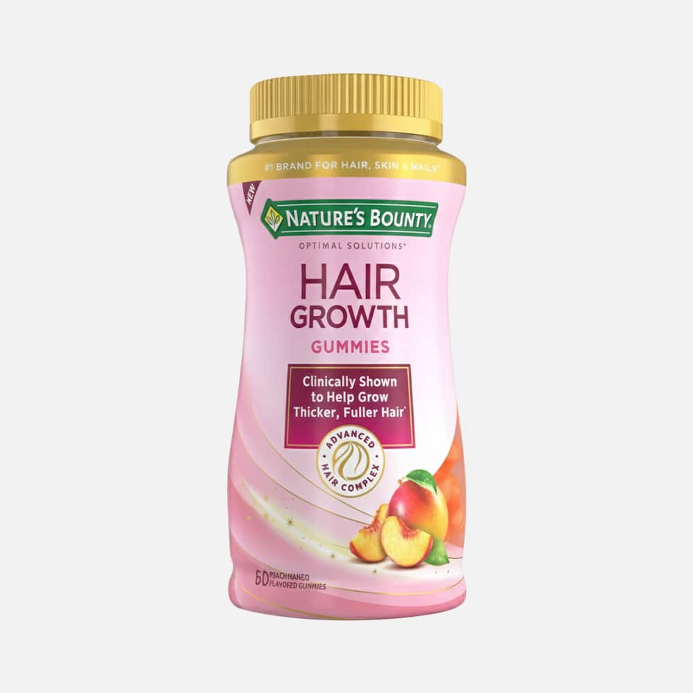 Hair Growth Gummies with Biotin 60 Count - Peach Mango