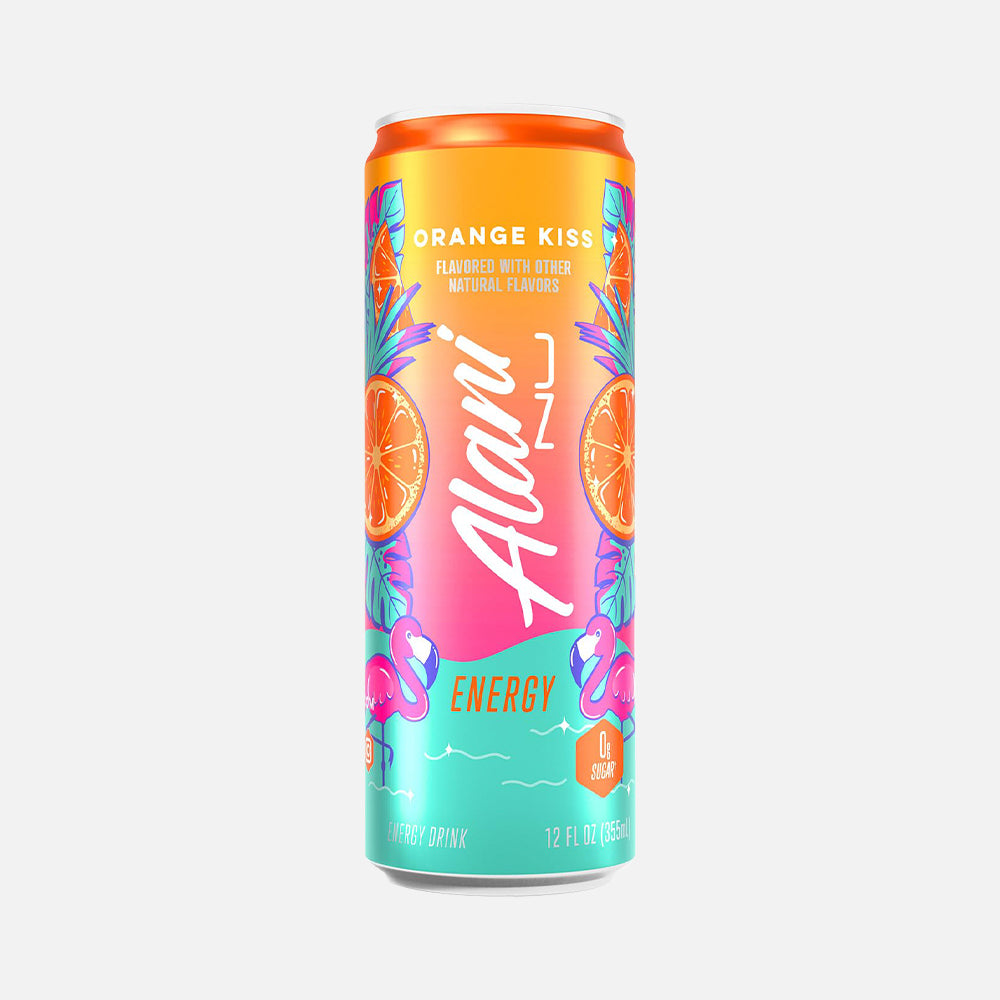 Alani Energy Drink – Orange Kiss, 24 Pack – Sugar-Free with Caffeine & B-Vitamins