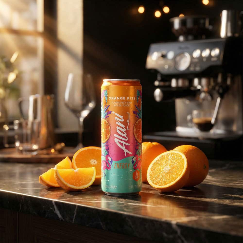 Alani Energy Drink – Orange Kiss, 24 Pack – Sugar-Free with Caffeine & B-Vitamins