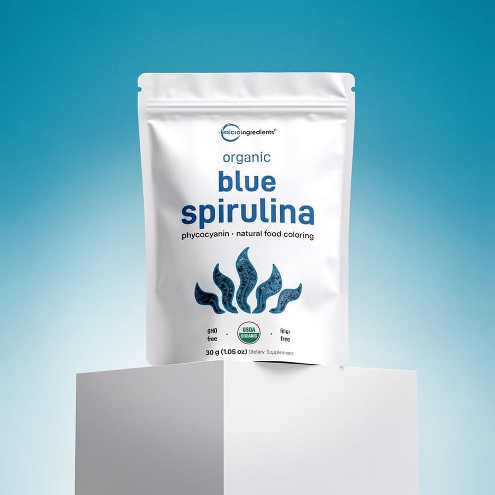 Organic Blue Spirulina (Phycocyanin) 1g - 30 Servings Powder