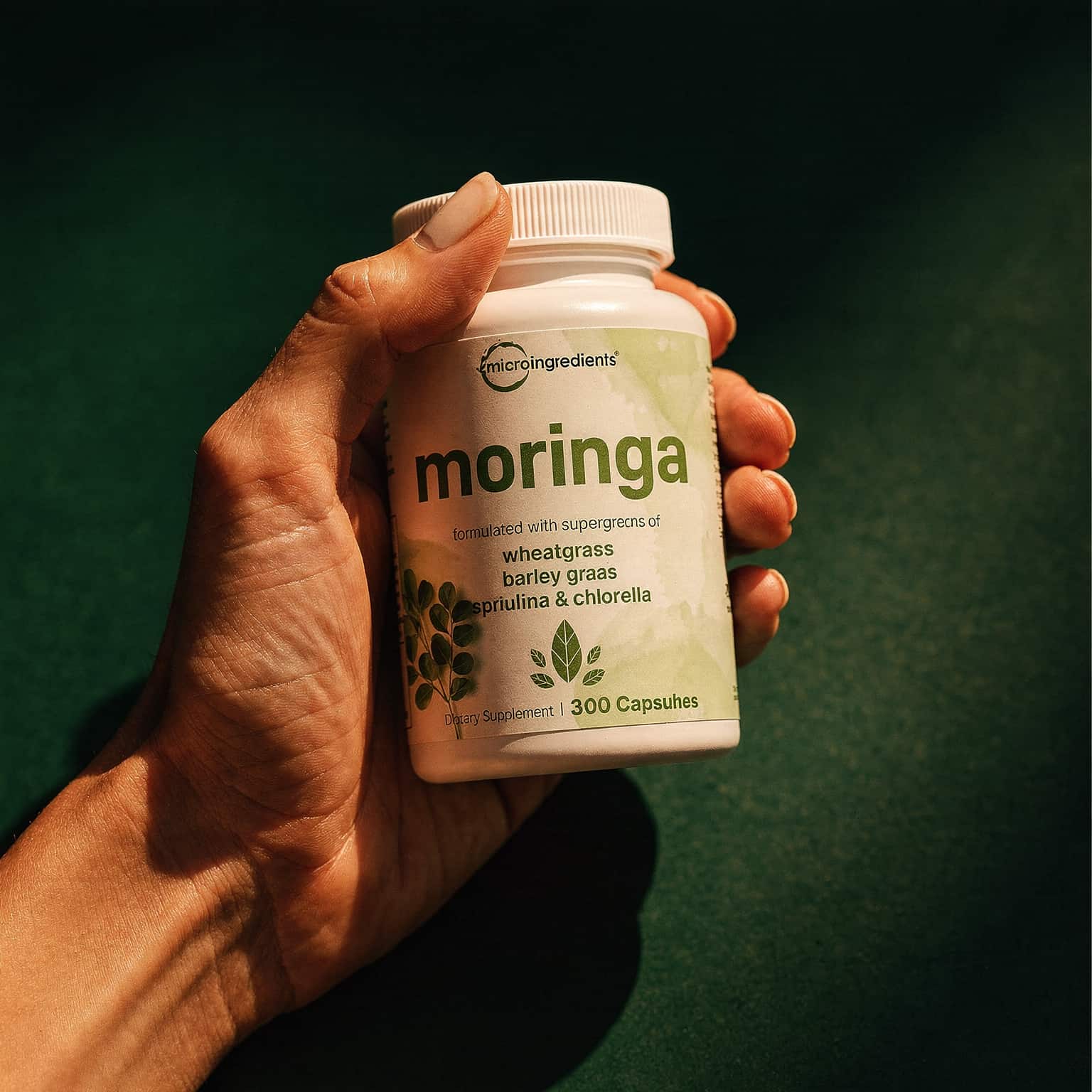 Moringa Oleifera with Supergreens 100mg - 300 Capsules
