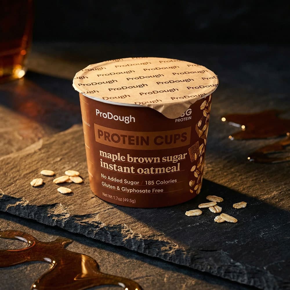 ProDough High Protein Oatmeal 18g - 12 Cups (Maple & Brown Sugar)