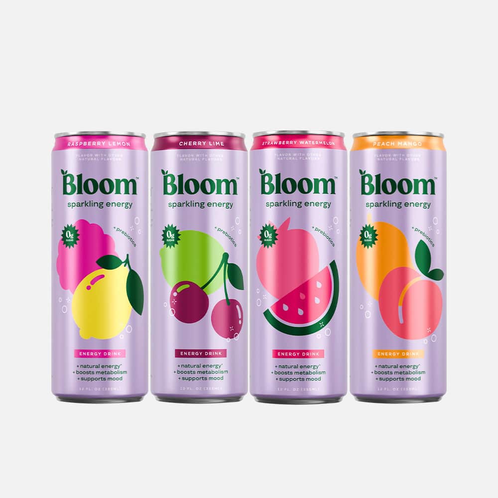 Bloom Nutrition - Sparkling Energy Drink Variety - 355 ml 12-Pack