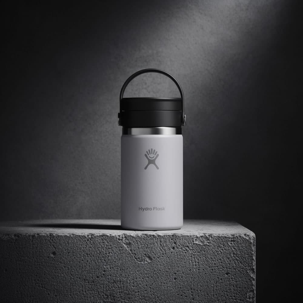 Wide Flex Side Lid Thermos 12oz - Stainless Steel Bottle
