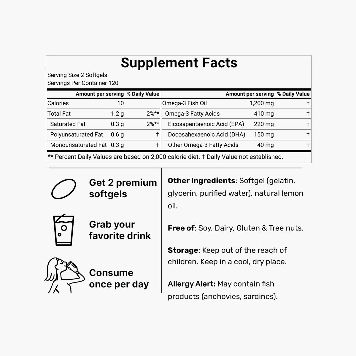 Omega-3 Fish Oil Lemon