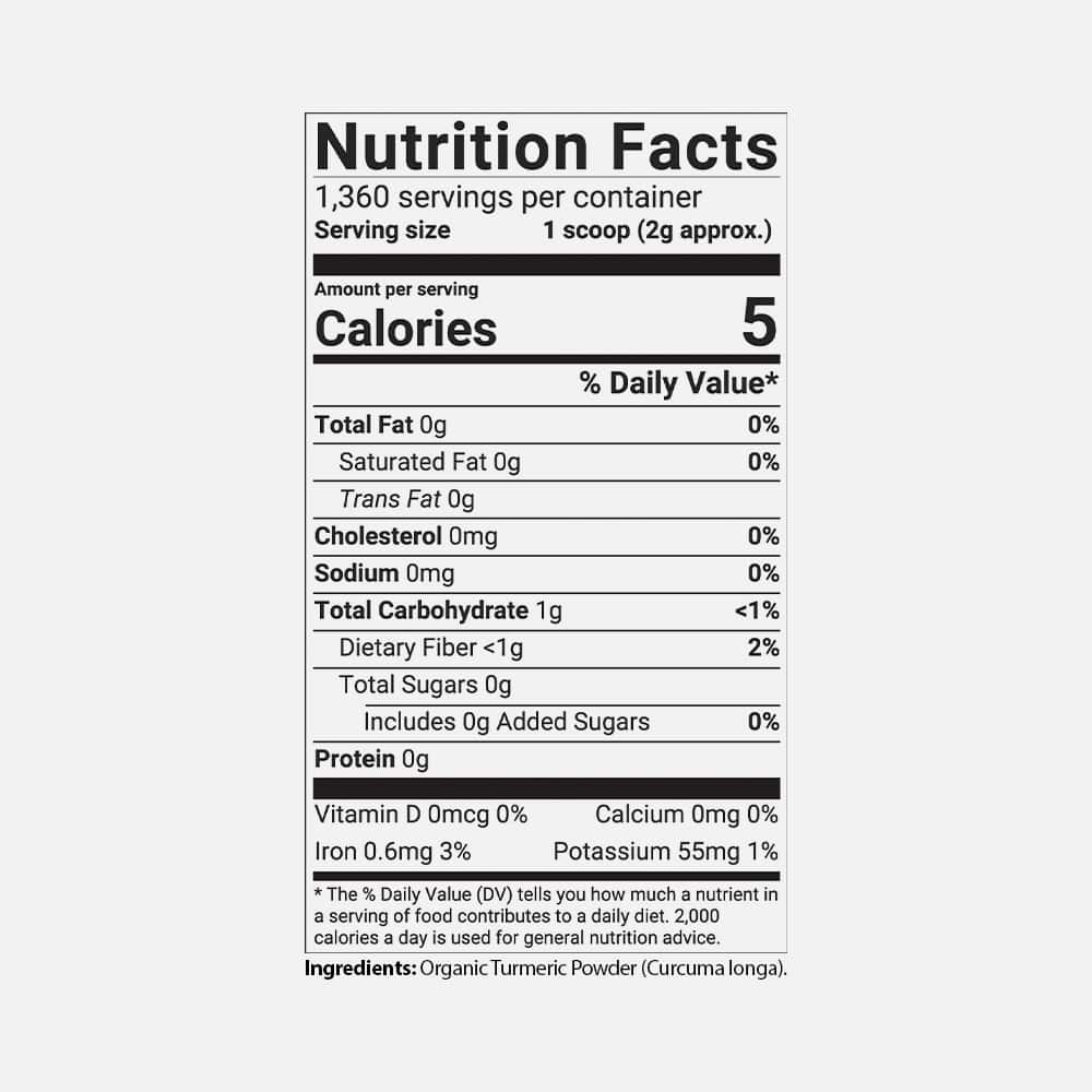 Organic Turmeric Powder 5lb - Curcumin-Rich Supplement