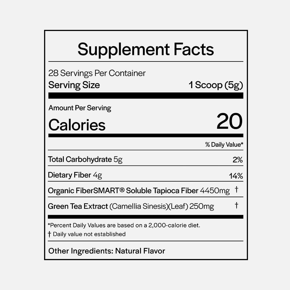 Green Tea & FiberSMART Blend - 28 Servings Powder