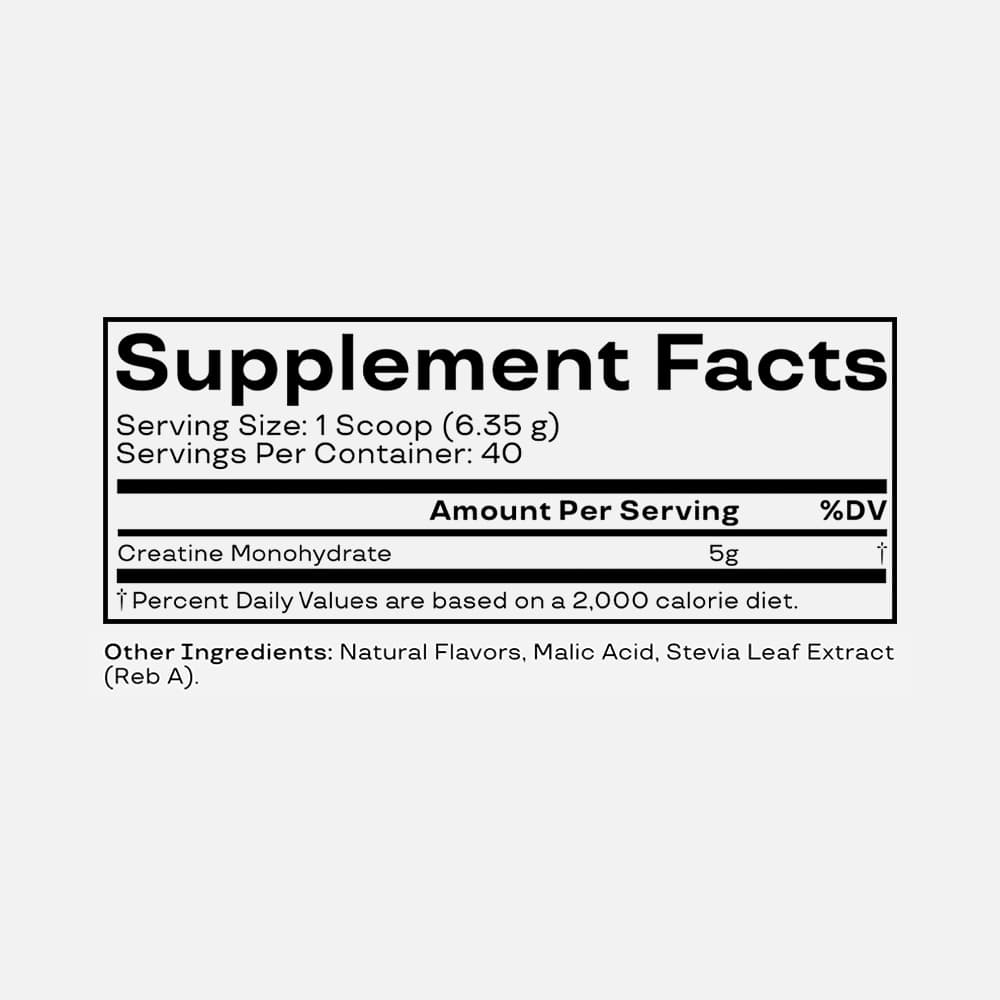 Creatine Monohydrate 5g - 40 Servings Powder (Raspberry Lemon)