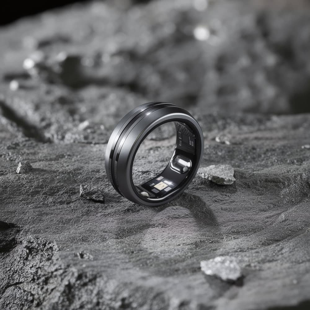 RENPHO LYNX Smart Ring - Size 8 Titanium Silver
