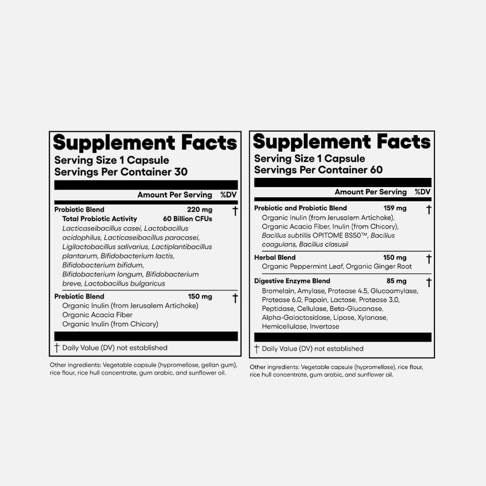 Probiotic 60 Billion CFU + Digestive Enzymes - 90 Capsules