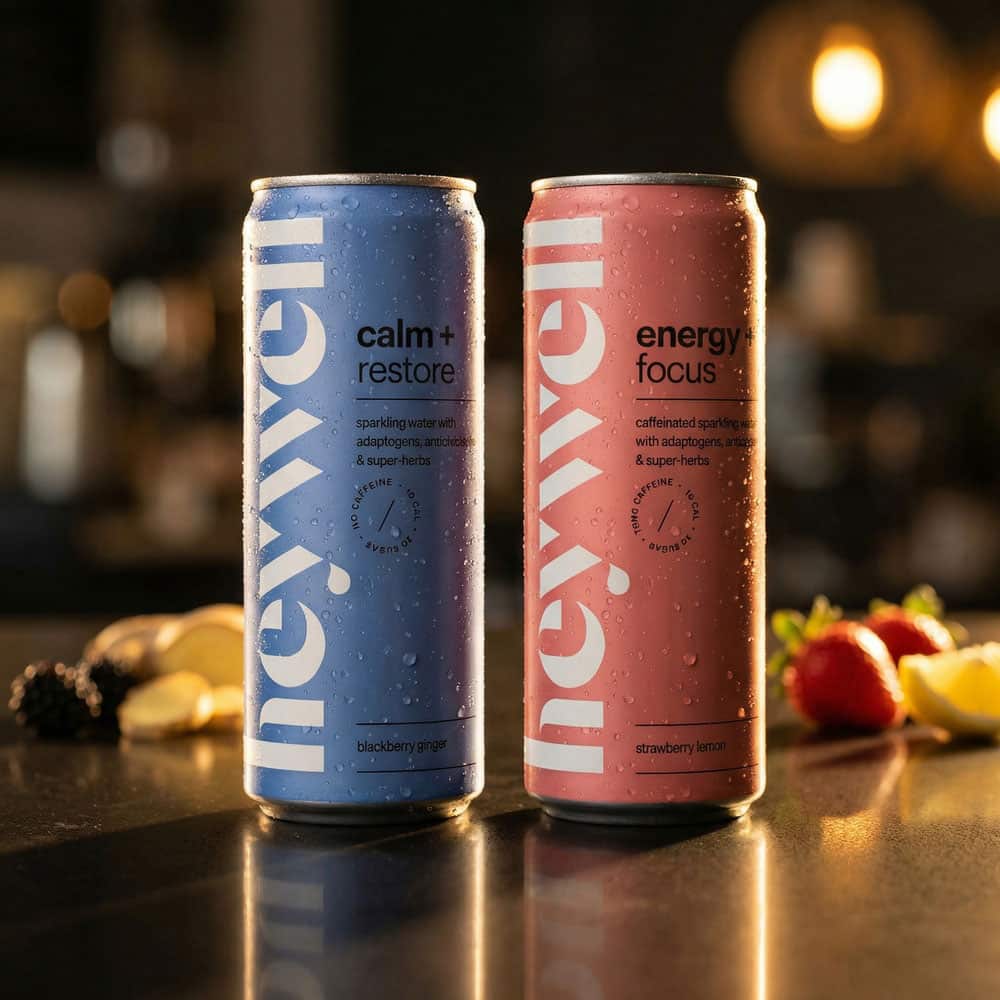 Sparkling Adaptogenic Water - 24 Cans (2 Flavors)