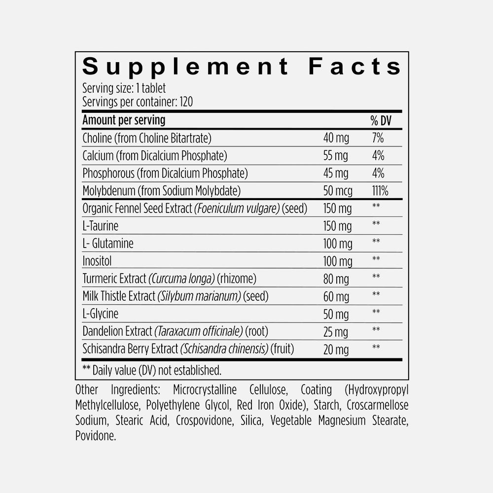 Detox and Debloat Liver Formula 1200mg - 120 Tablets