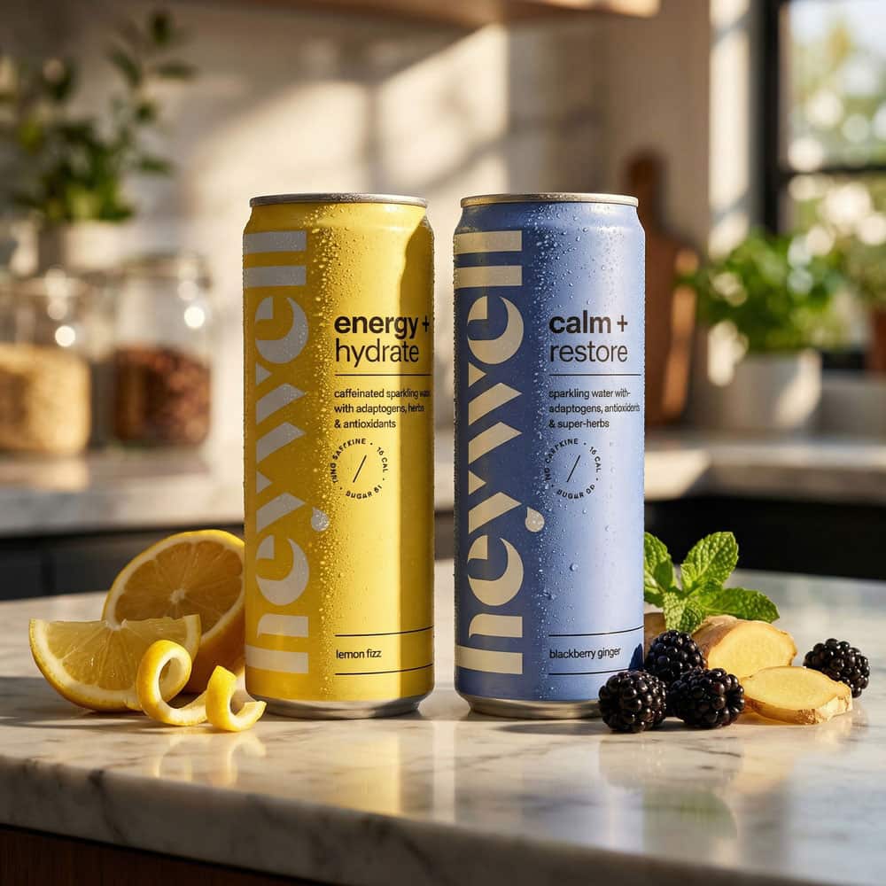 Sparkling Adaptogenic Water – Lemon Fizz & Blackberry Ginger - 24 Cans