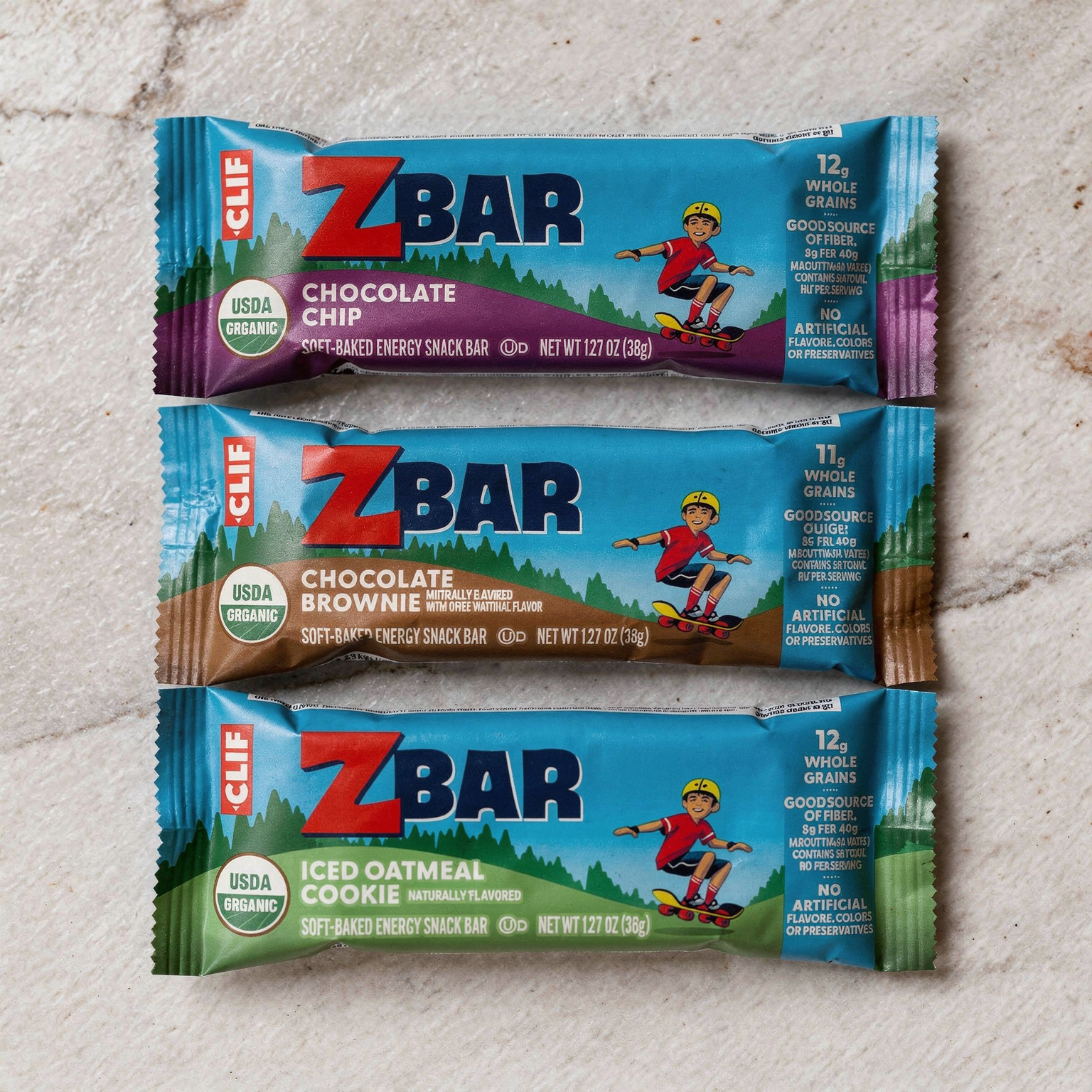 Organic Zbar Variety Pack 10-14g Grains - 18 Bars