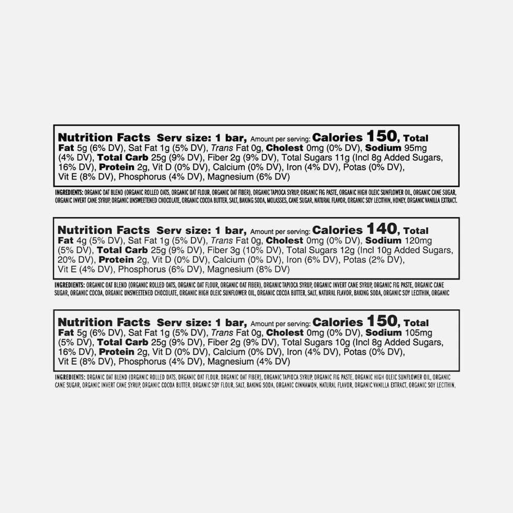 Organic Zbar Variety Pack 10-14g Grains - 18 Bars