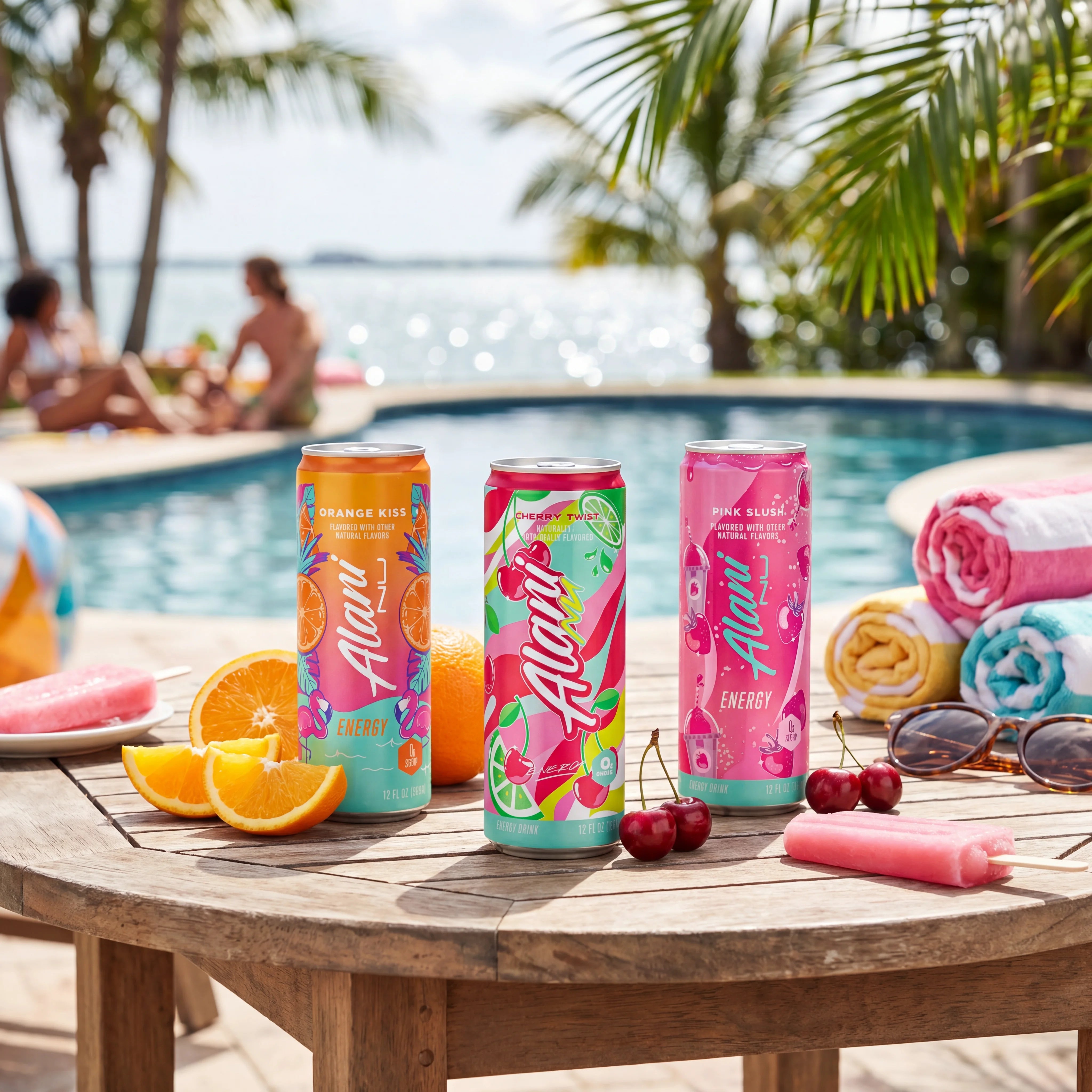 Energy Drink Variety Pack - Cherry Twist, Pink Slush & Orange Kiss (12 Cans)